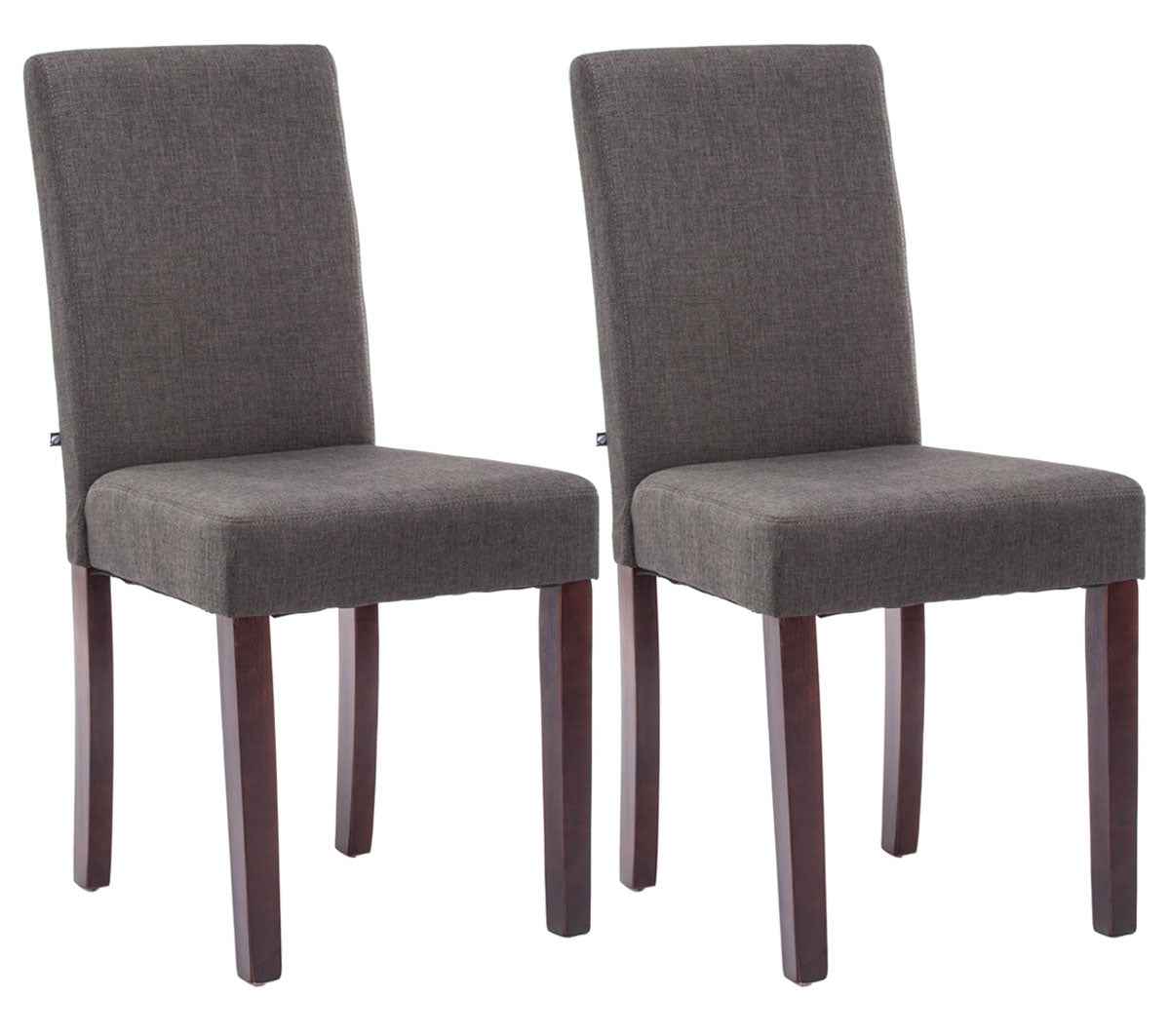 Set van 2 Eetkamerstoelen Ina Stof donkergrijs,cappuccino dunkelgrau
