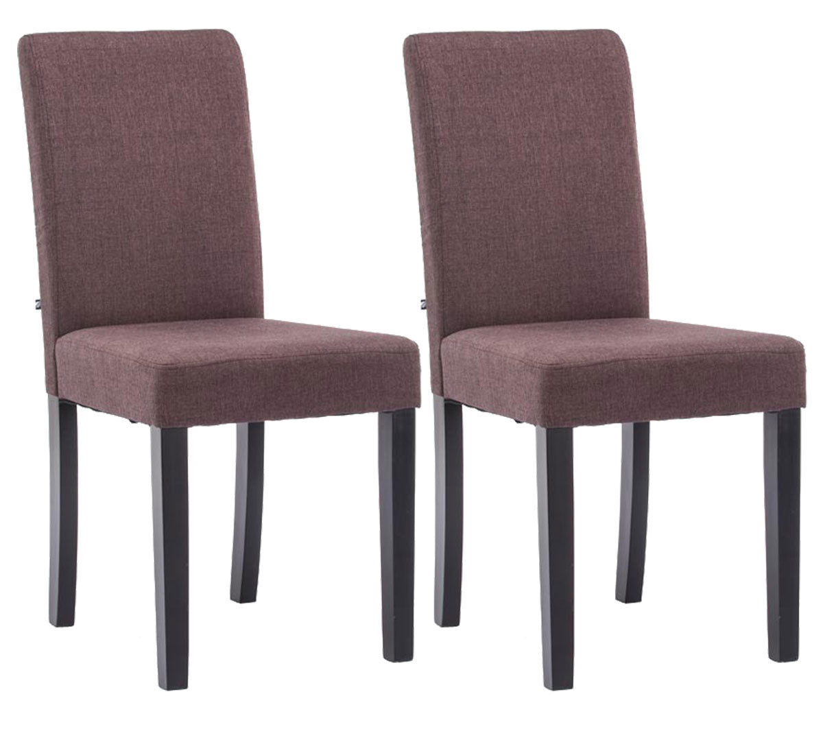 Set van 2 Eetkamerstoelen Ina Stof bruin,zwart braun