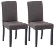 Set van 2 Eetkamerstoelen Ina Stof donkergrijs,zwart dunkelgrau