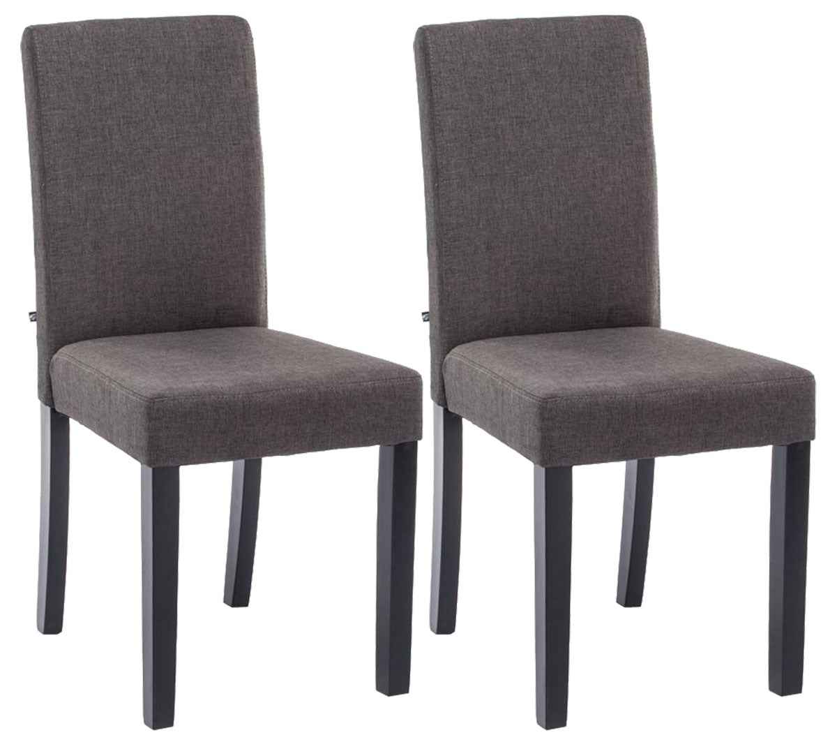 Set van 2 Eetkamerstoelen Ina Stof donkergrijs,zwart dunkelgrau