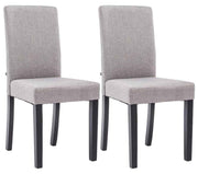Set van 2 Eetkamerstoelen Ina Stof licht grijs,zwart hellgrau