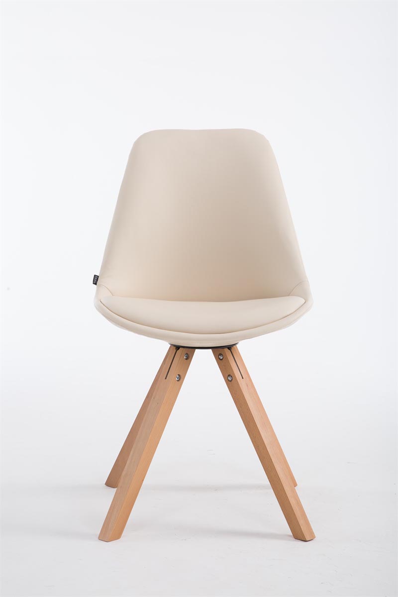Bezoekersstoel Laval Vierkant natura,creme creme
