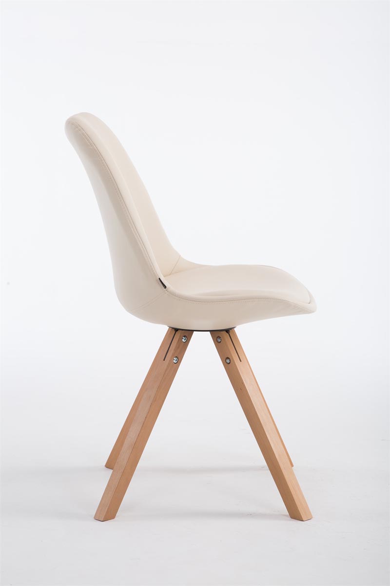 Bezoekersstoel Laval Vierkant natura,creme creme