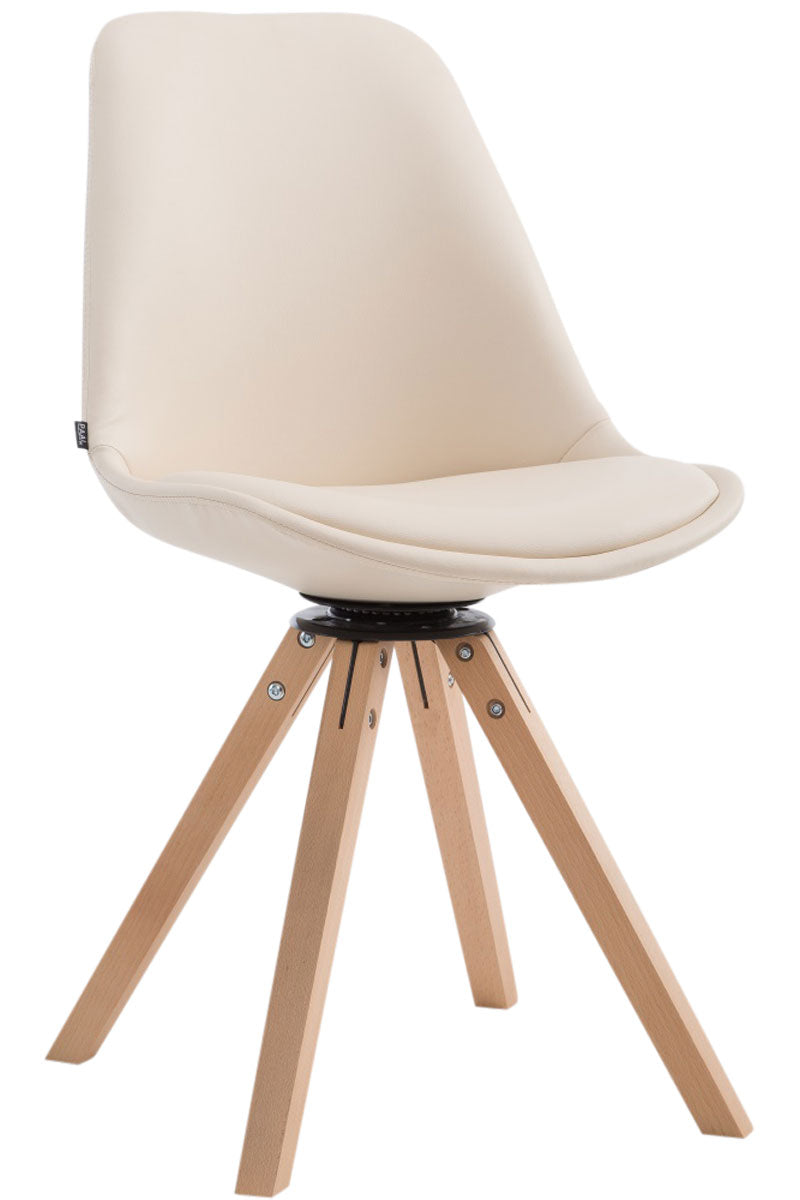 Eetkamerstoel Calais Kunstleer natura,creme creme