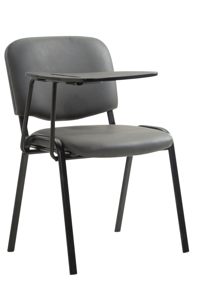 Bezoekersstoel Ken Kunstleer grijs grau