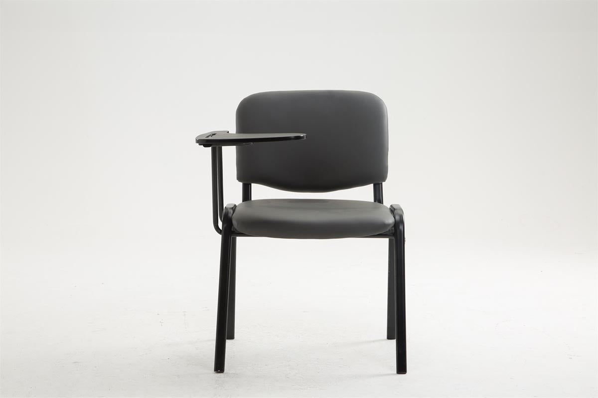 Bezoekersstoel Ken Kunstleer grijs grau