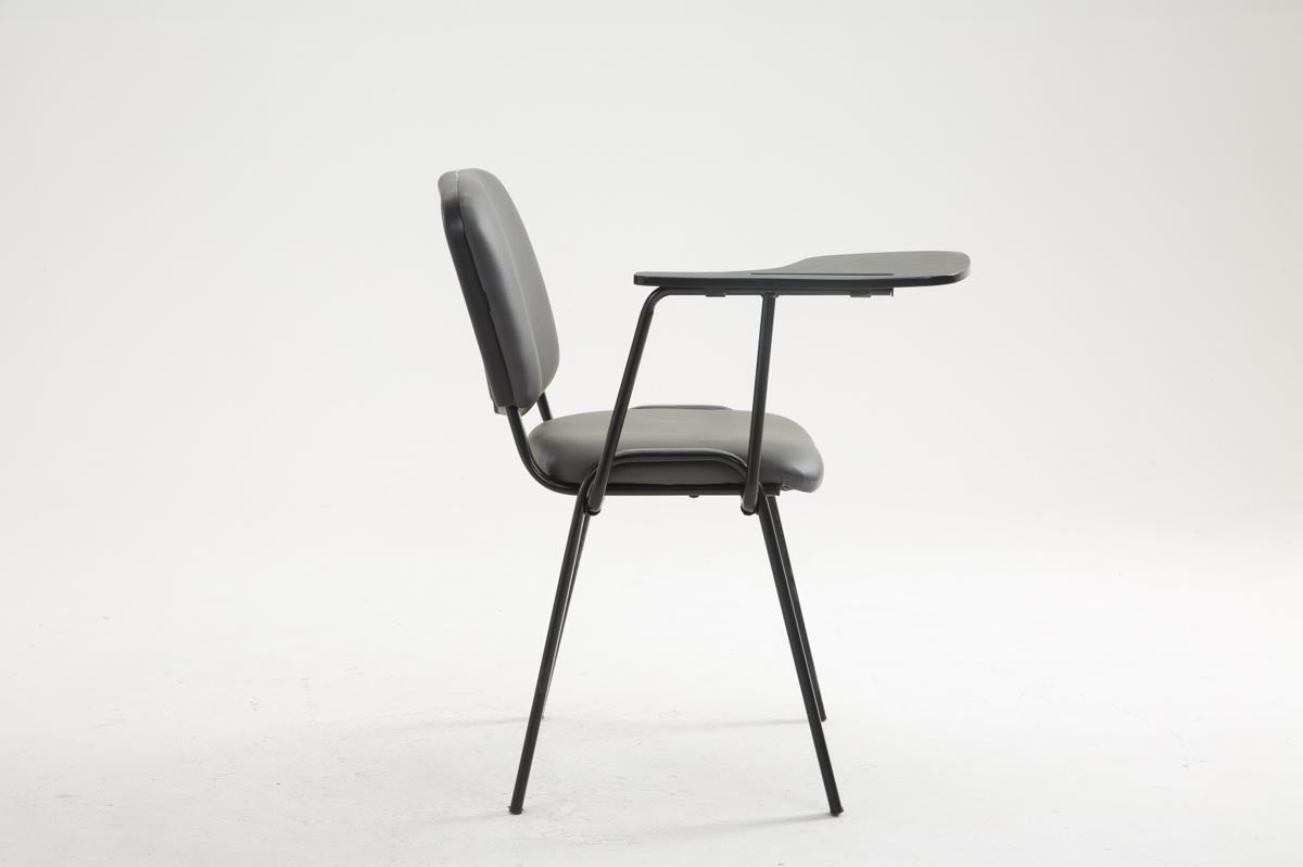 Bezoekersstoel Ken Kunstleer grijs grau