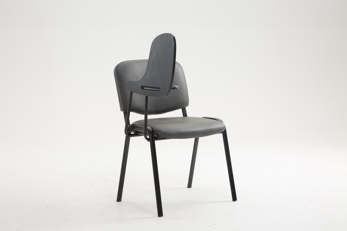 Bezoekersstoel Ken Kunstleer grijs grau
