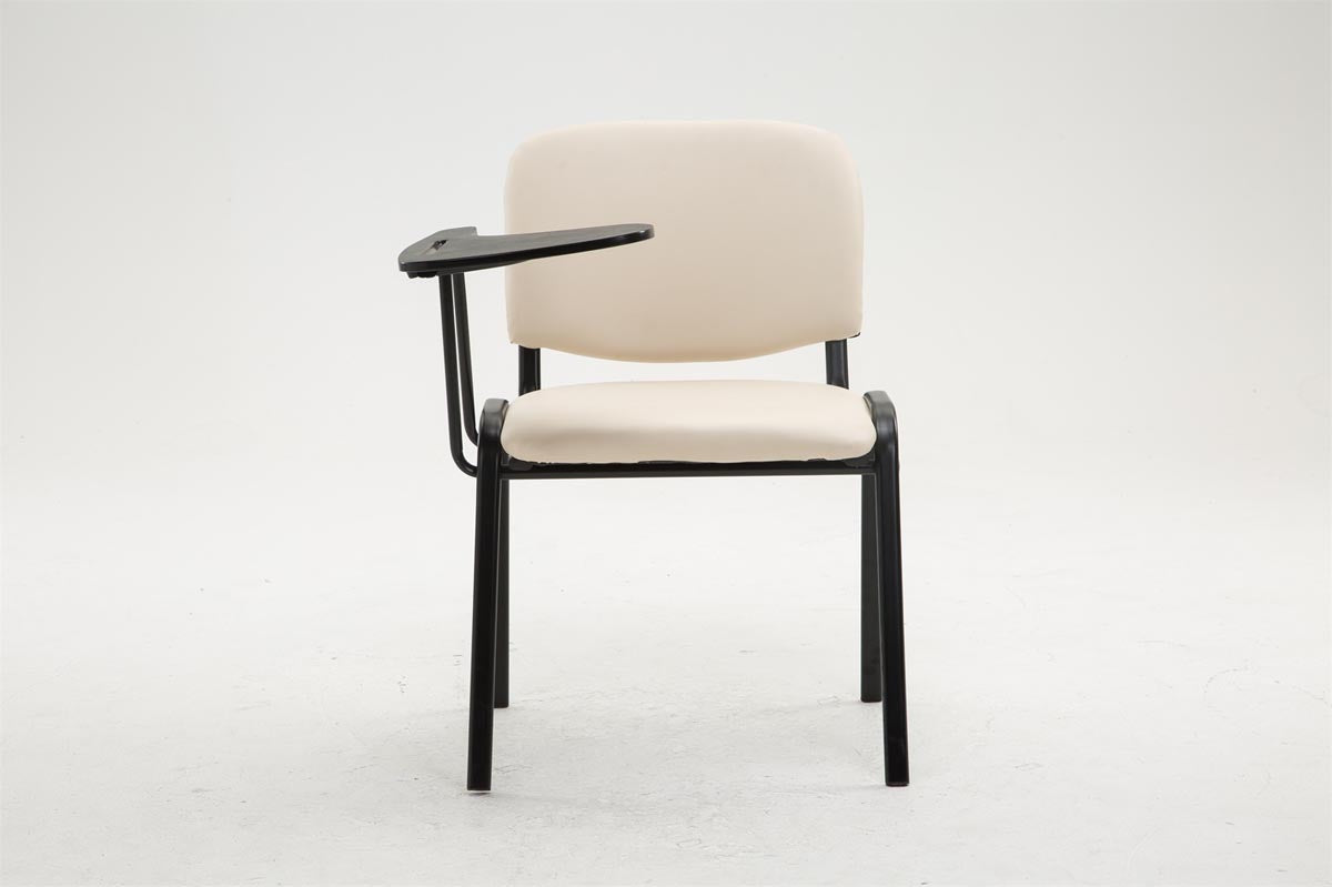 Bezoekersstoel Ken Kunstleer creme creme