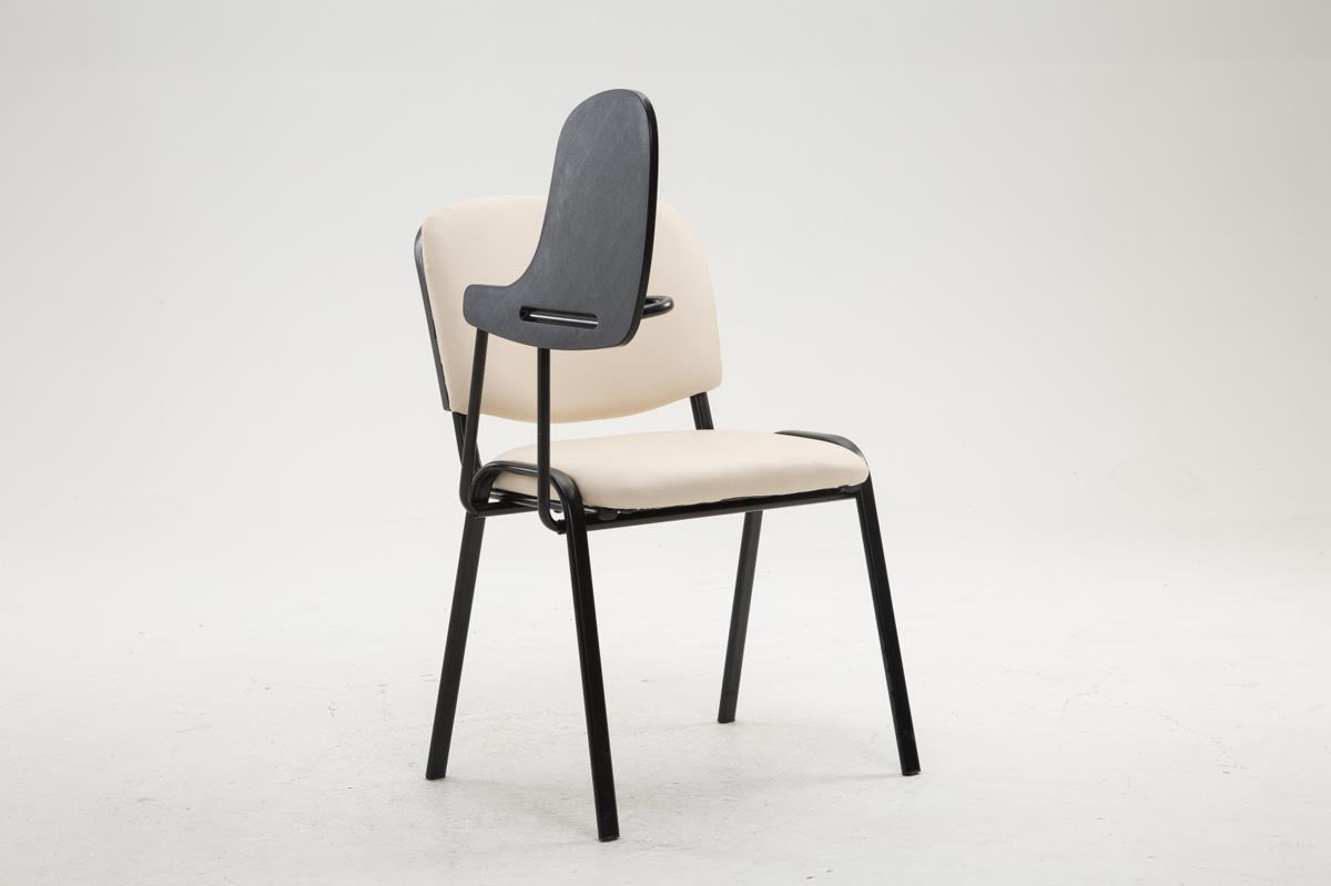 Bezoekersstoel Ken Kunstleer creme creme