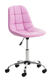 Bureaustoel Emil Kunstleer roze pink