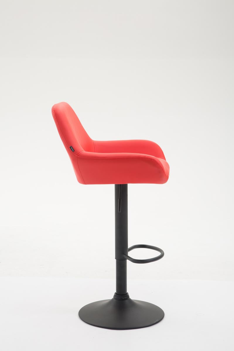 Barkruk Braga Kunstleer rood,zwart rot