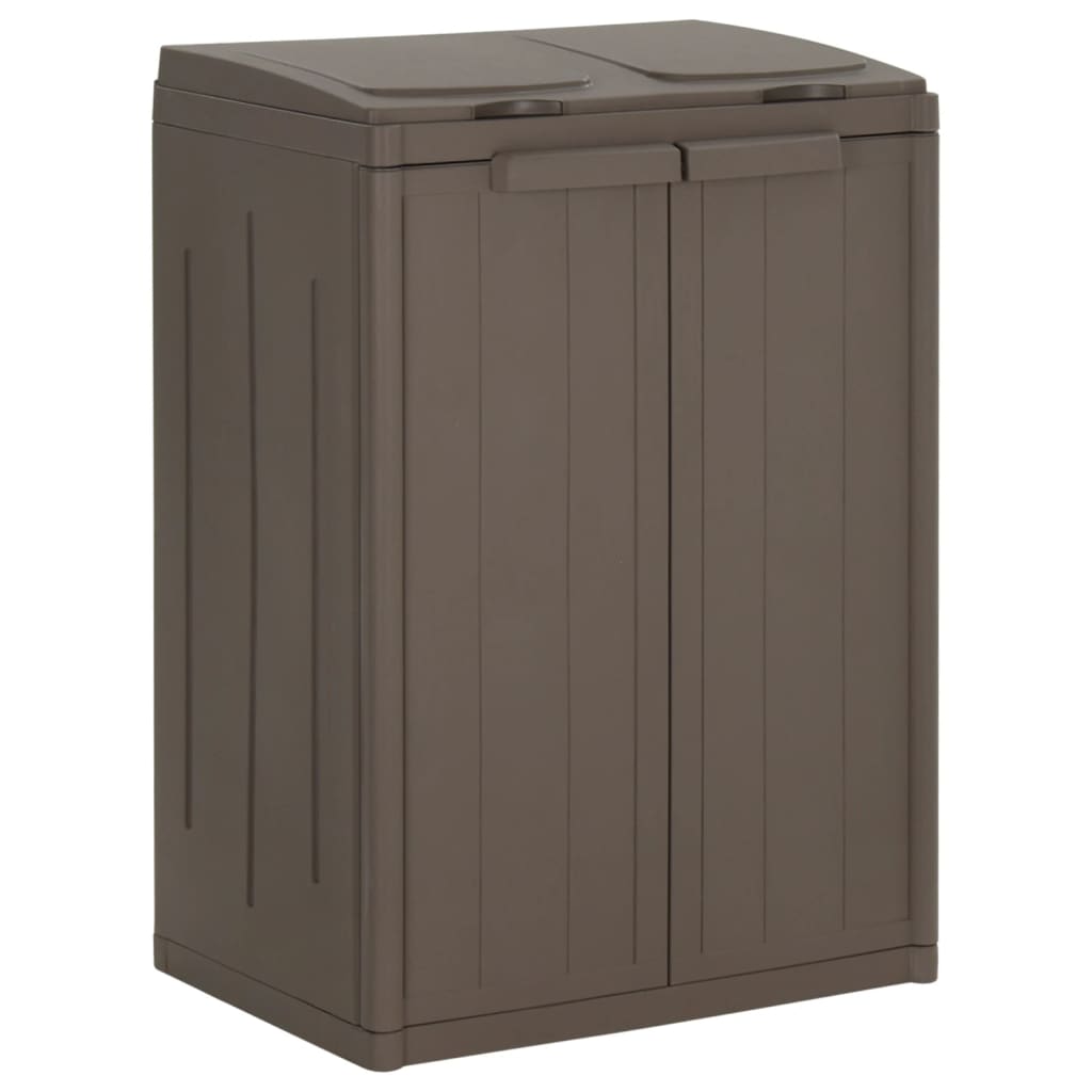 vidaXL Vuilnisbak met 2 deuren 65x45x88 cm PP zwart