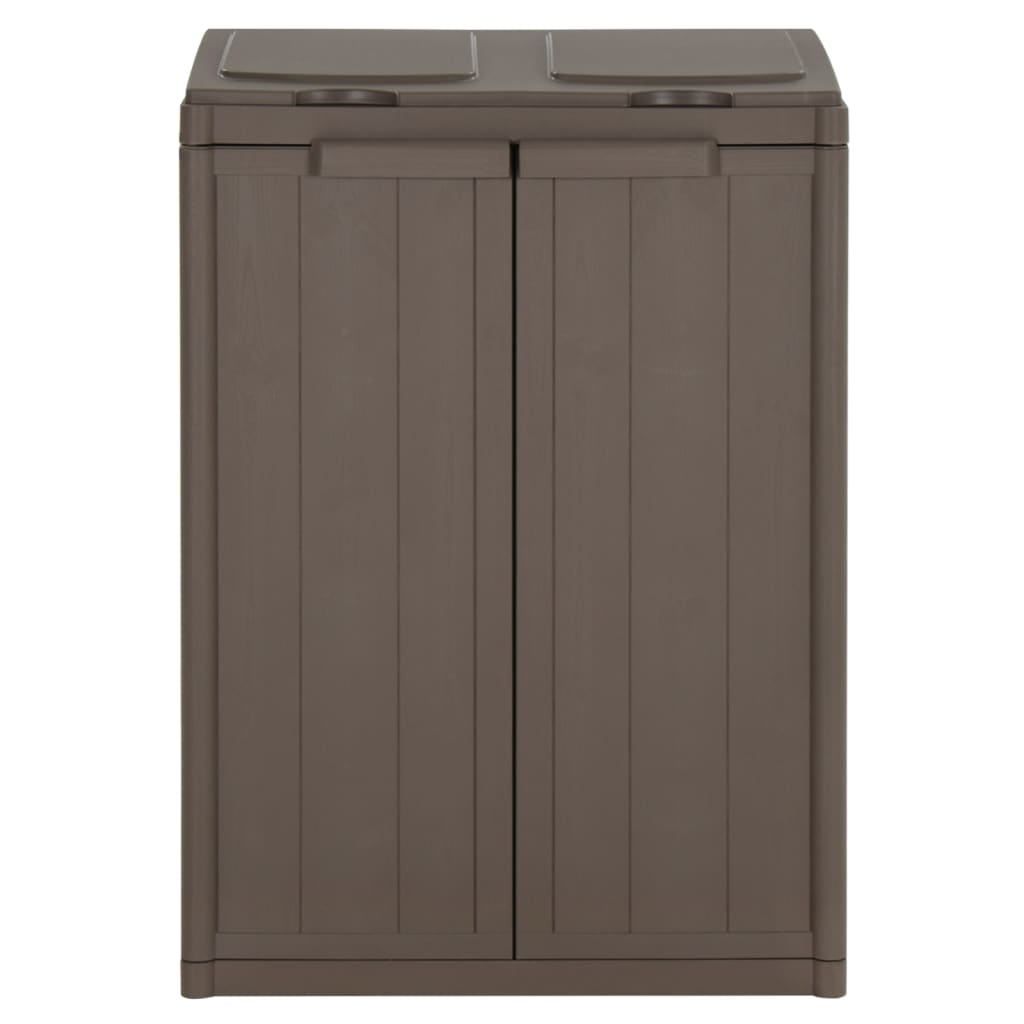 vidaXL Vuilnisbak met 2 deuren 65x45x88 cm PP zwart