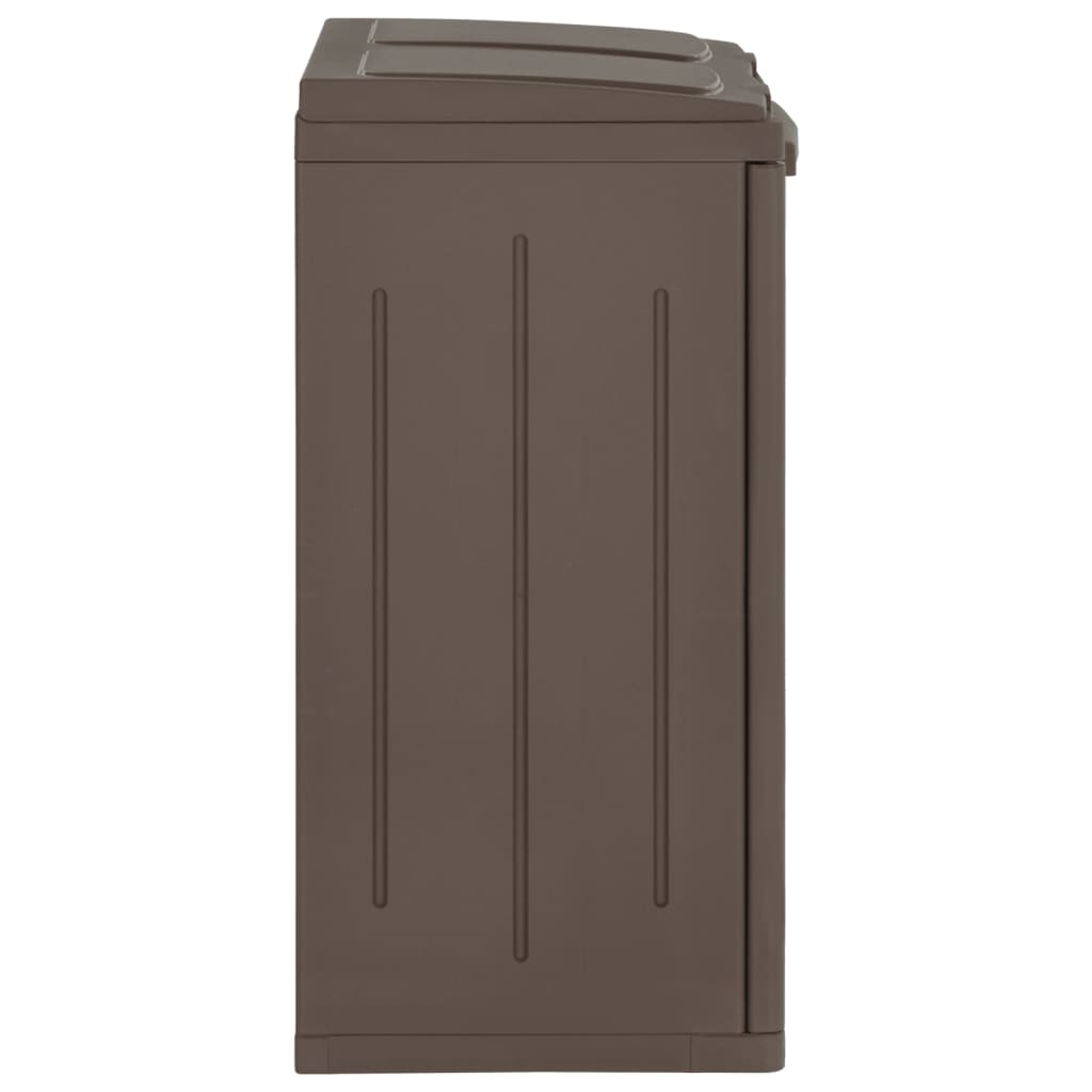 vidaXL Vuilnisbak met 2 deuren 65x45x88 cm PP zwart