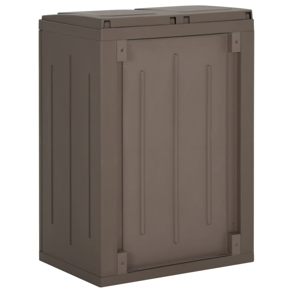 vidaXL Vuilnisbak met 2 deuren 65x45x88 cm PP zwart
