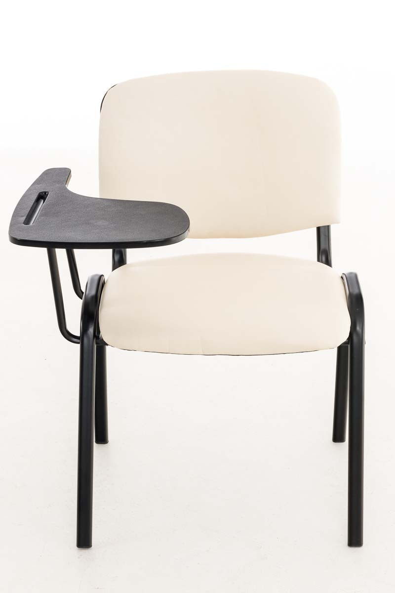 Bezoekersstoel Ken Kunstleer creme creme