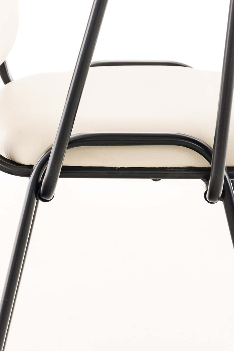 Bezoekersstoel Ken Kunstleer creme creme