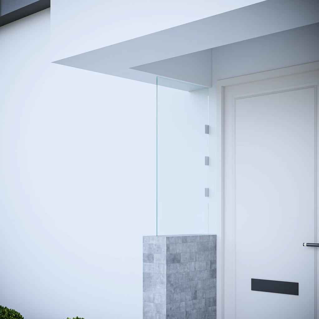 vidaXL Zijpaneel voor deurluifel 50x100 cm gehard glas transparant