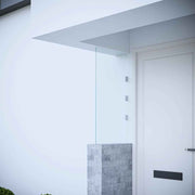 vidaXL Zijpaneel voor deurluifel 50x100 cm gehard glas transparant