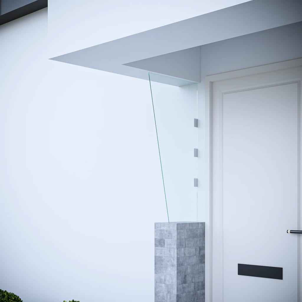 vidaXL Zijpaneel voor deurluifel 50x100 cm gehard glas transparant