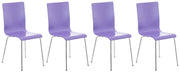 Set van 4 Pepe bezoekersstoelen purper lila
