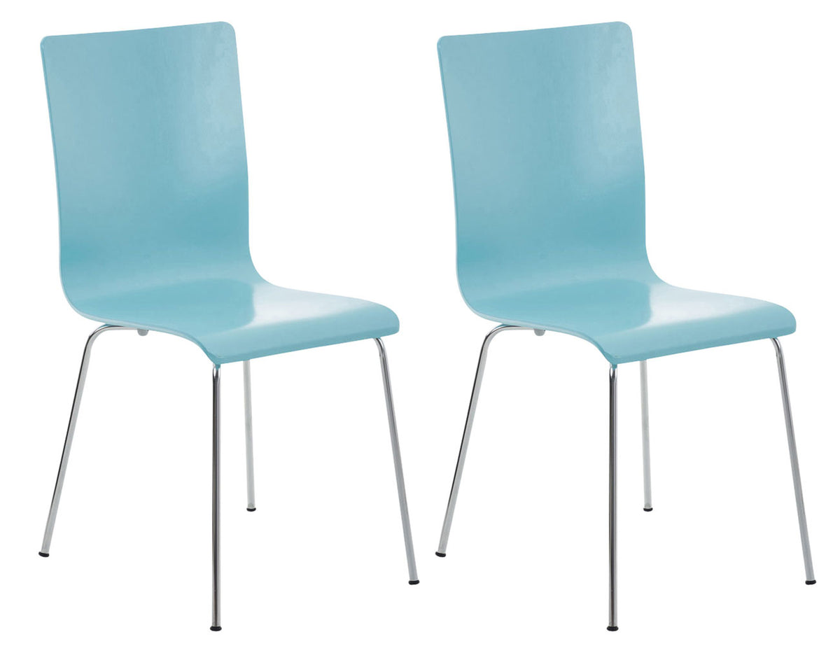 Set van 2 bezoekersstoel Pepe lichtblauw hellblau