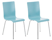Set van 2 bezoekersstoel Pepe lichtblauw hellblau