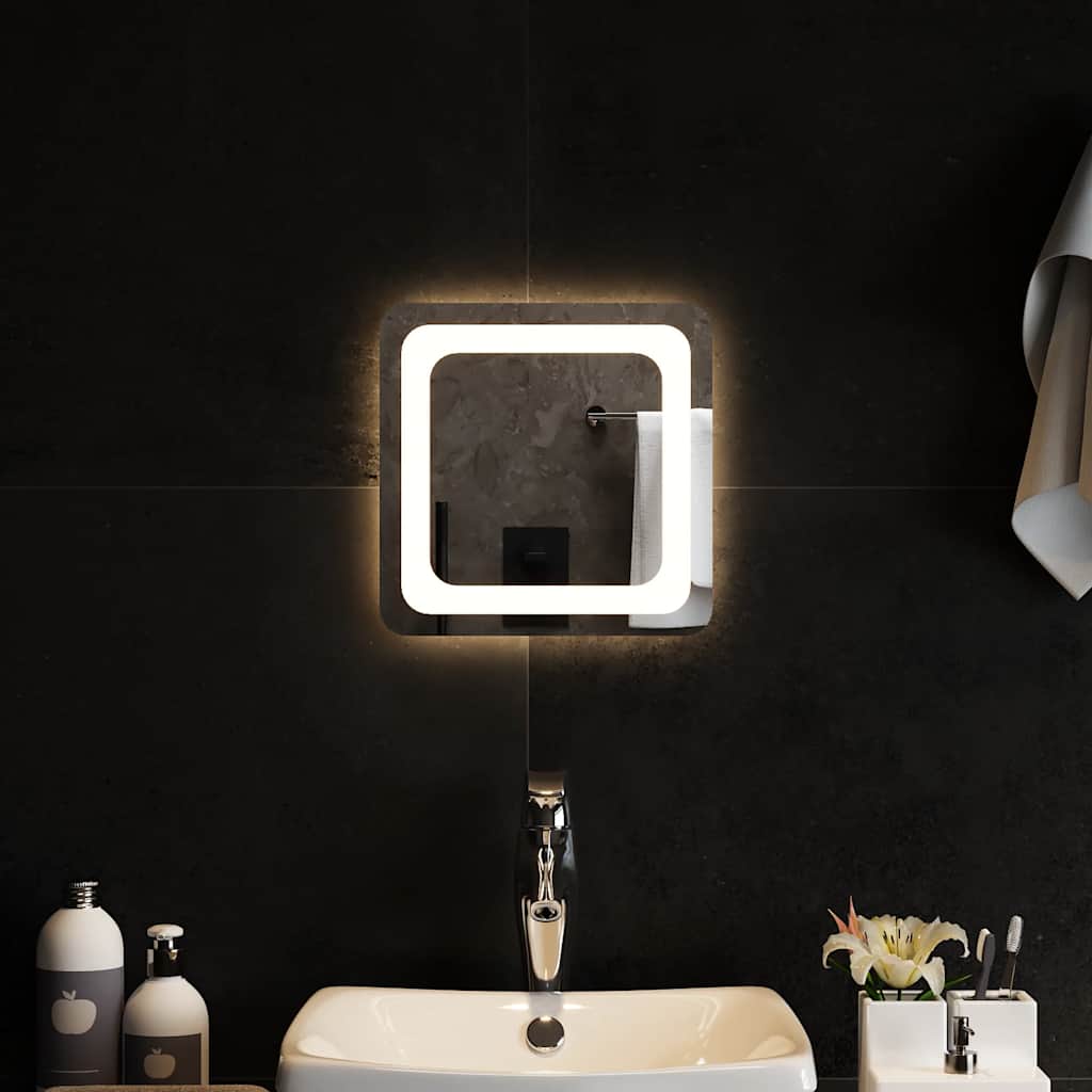 vidaXL Badkamerspiegel LED 40x40 cm