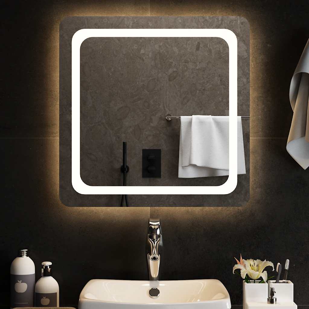 vidaXL Badkamerspiegel LED 40x40 cm