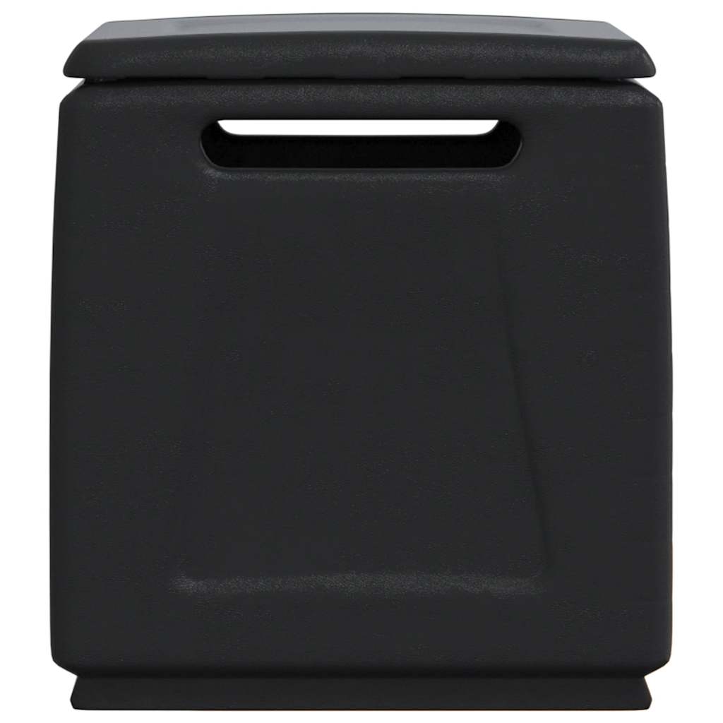 vidaXL Tuinbox 330 L 138x53x57 cm donkergrijs en zwart