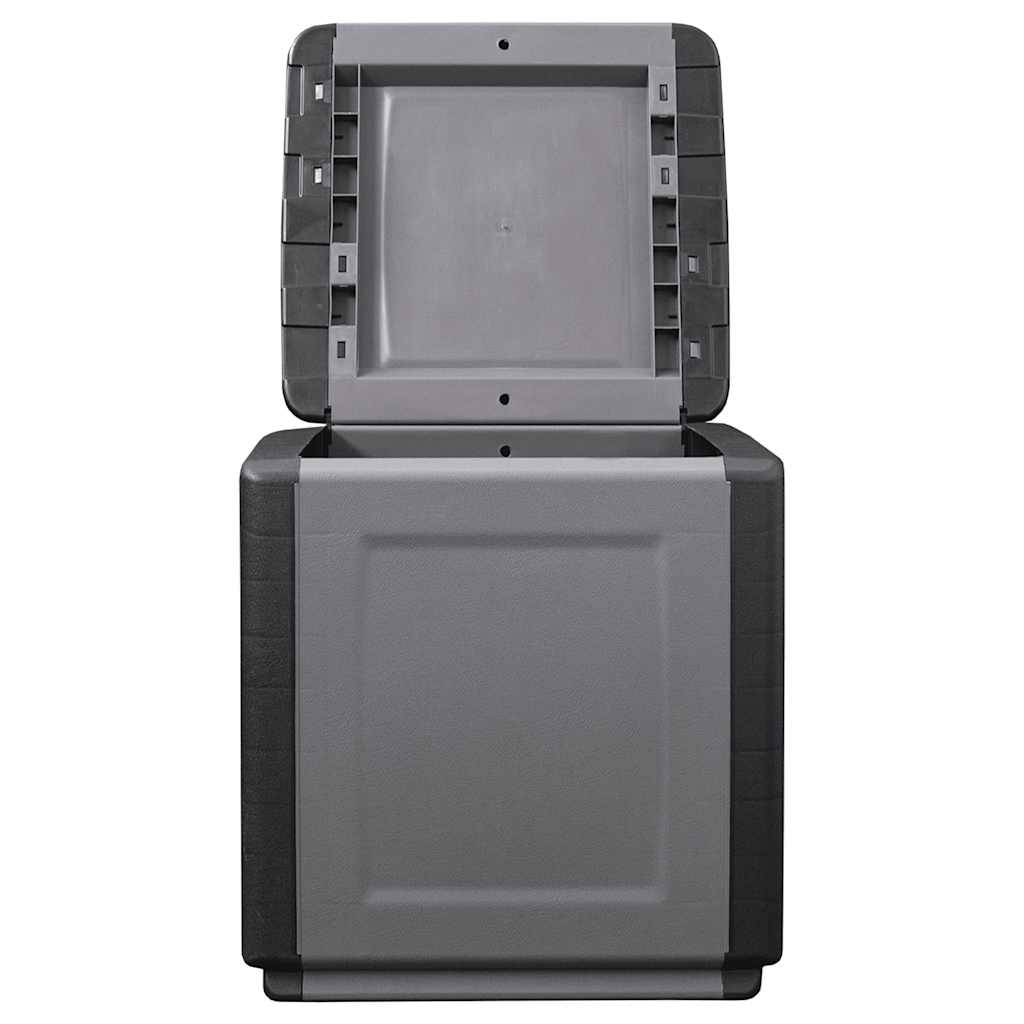 vidaXL Tuinbox 330 L 138x53x57 cm donkergrijs en zwart
