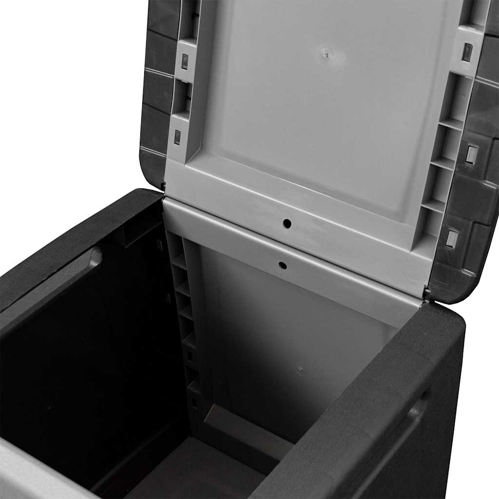 vidaXL Tuinbox 330 L 138x53x57 cm donkergrijs en zwart