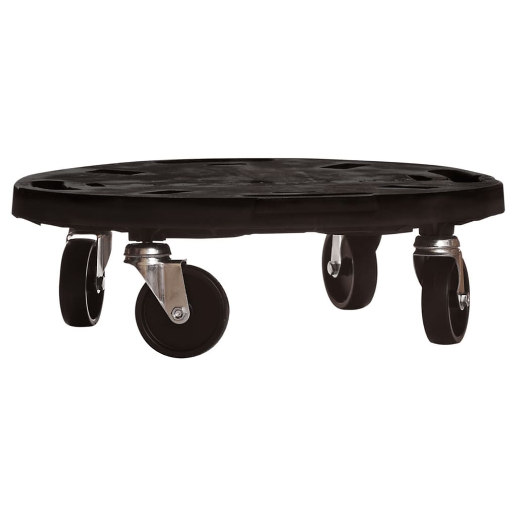 vidaXL Plantentrolley met wielen 275 kg diameter 40 cm zwart