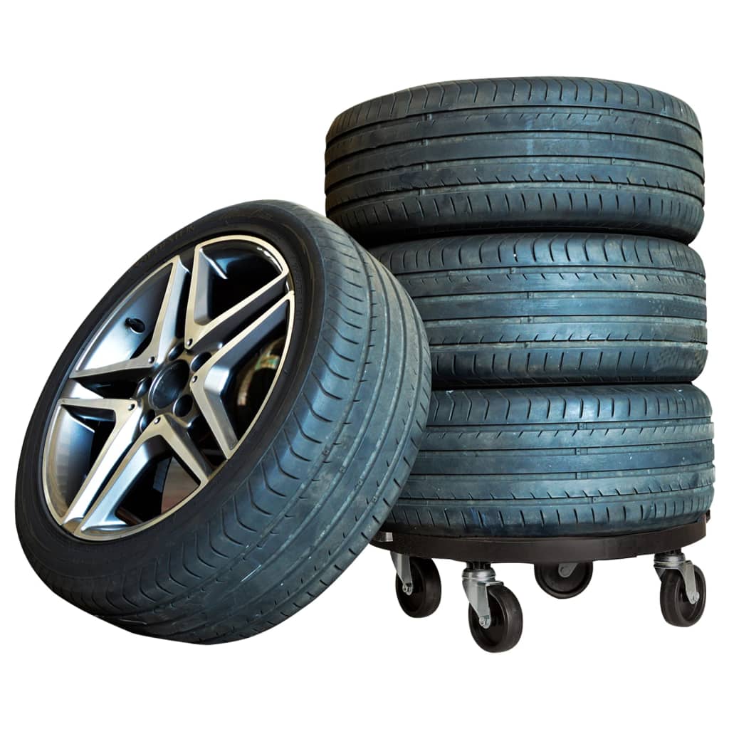 vidaXL Plantentrolley met wielen 275 kg diameter 40 cm zwart
