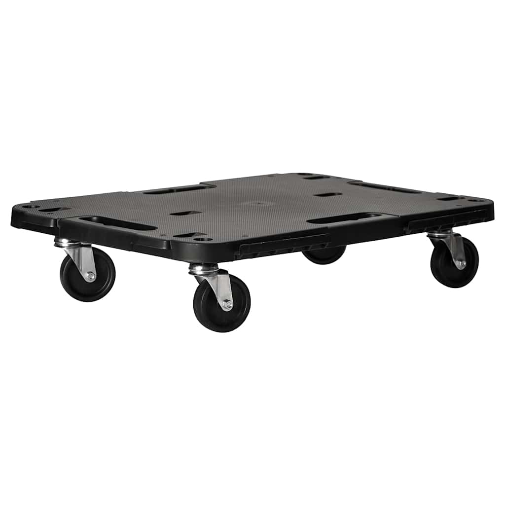 vidaXL Transporttrolley 58x38x12 cm PP zwart