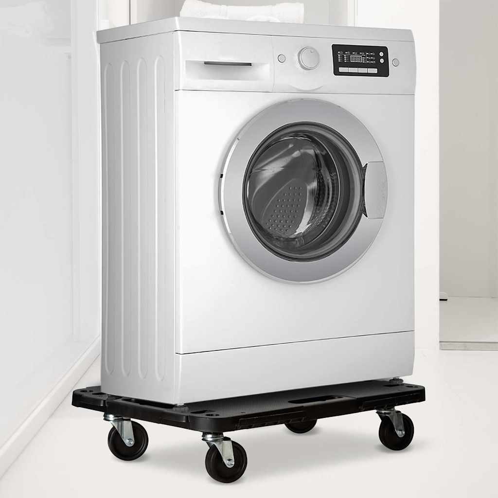 vidaXL Transporttrolley 58x38x12 cm PP zwart