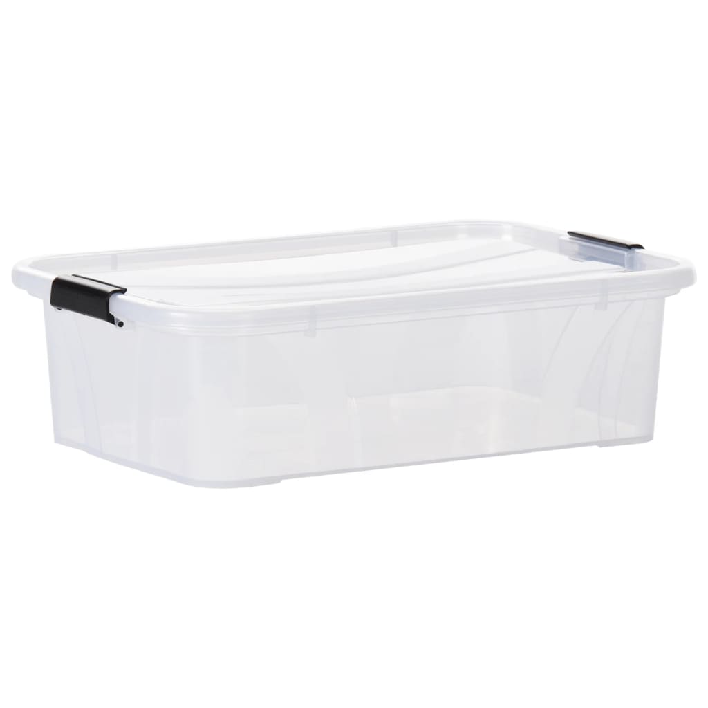 vidaXL Opbergboxen 2 st met deksels 7 L transparant