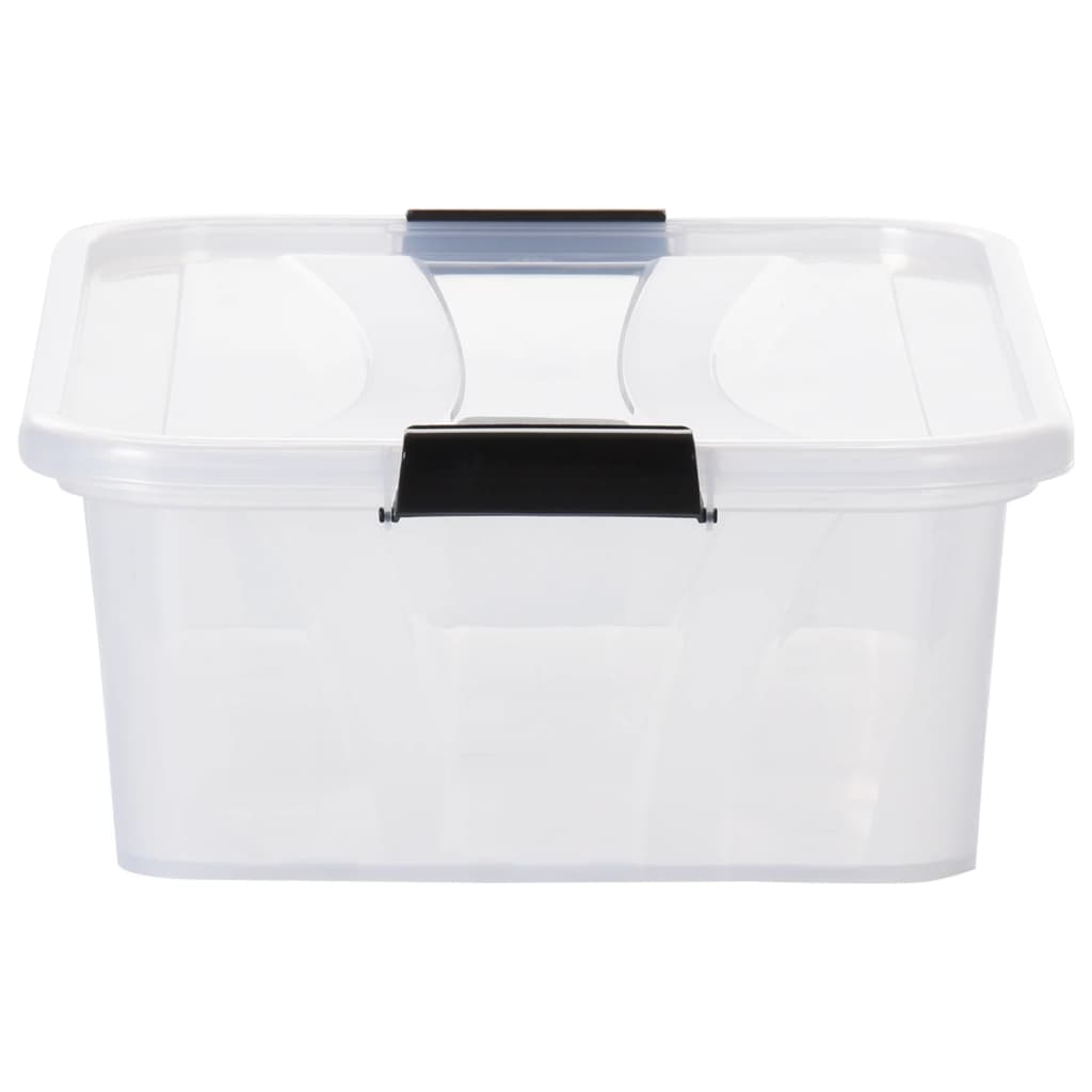 vidaXL Opbergboxen 2 st met deksels 7 L transparant