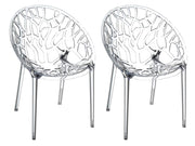 2er SET stapelstoel CRYSTAL transparant transparent