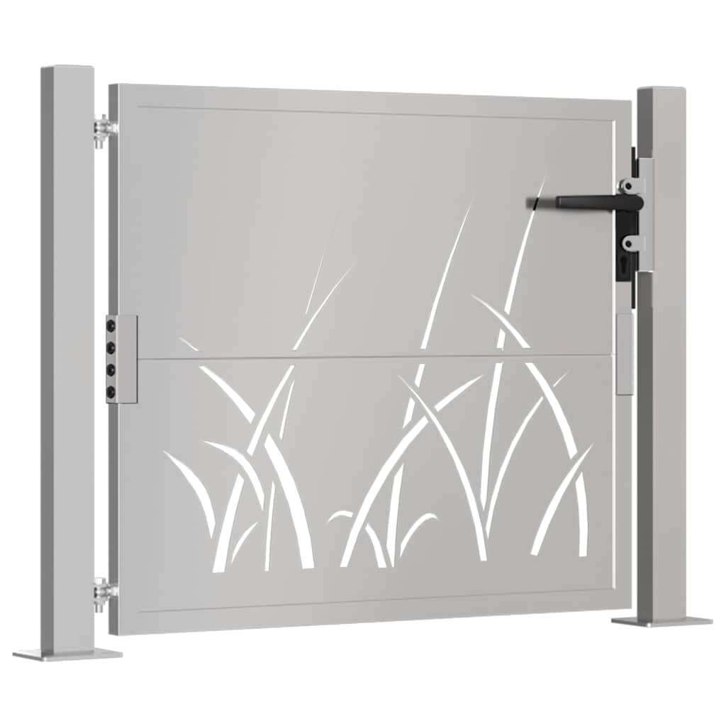 vidaXL Poort grasontwerp 105x130 cm cortenstaal