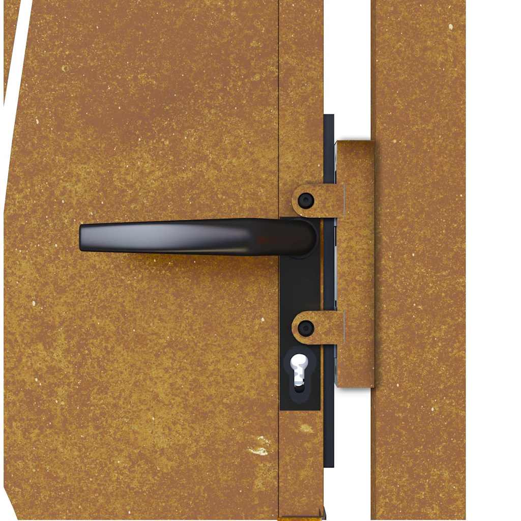 vidaXL Poort grasontwerp 105x130 cm cortenstaal