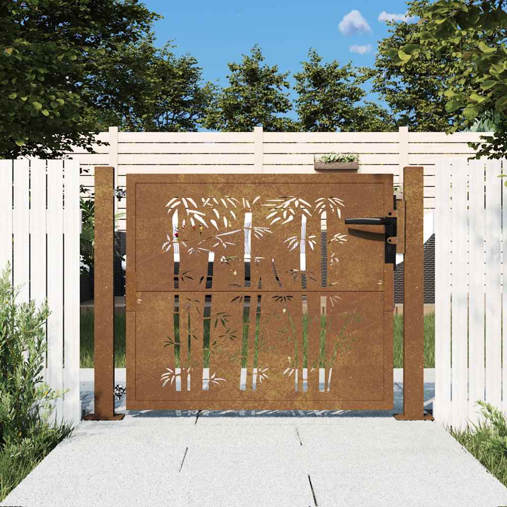 vidaXL Poort vierkant 105x105 cm cortenstaal