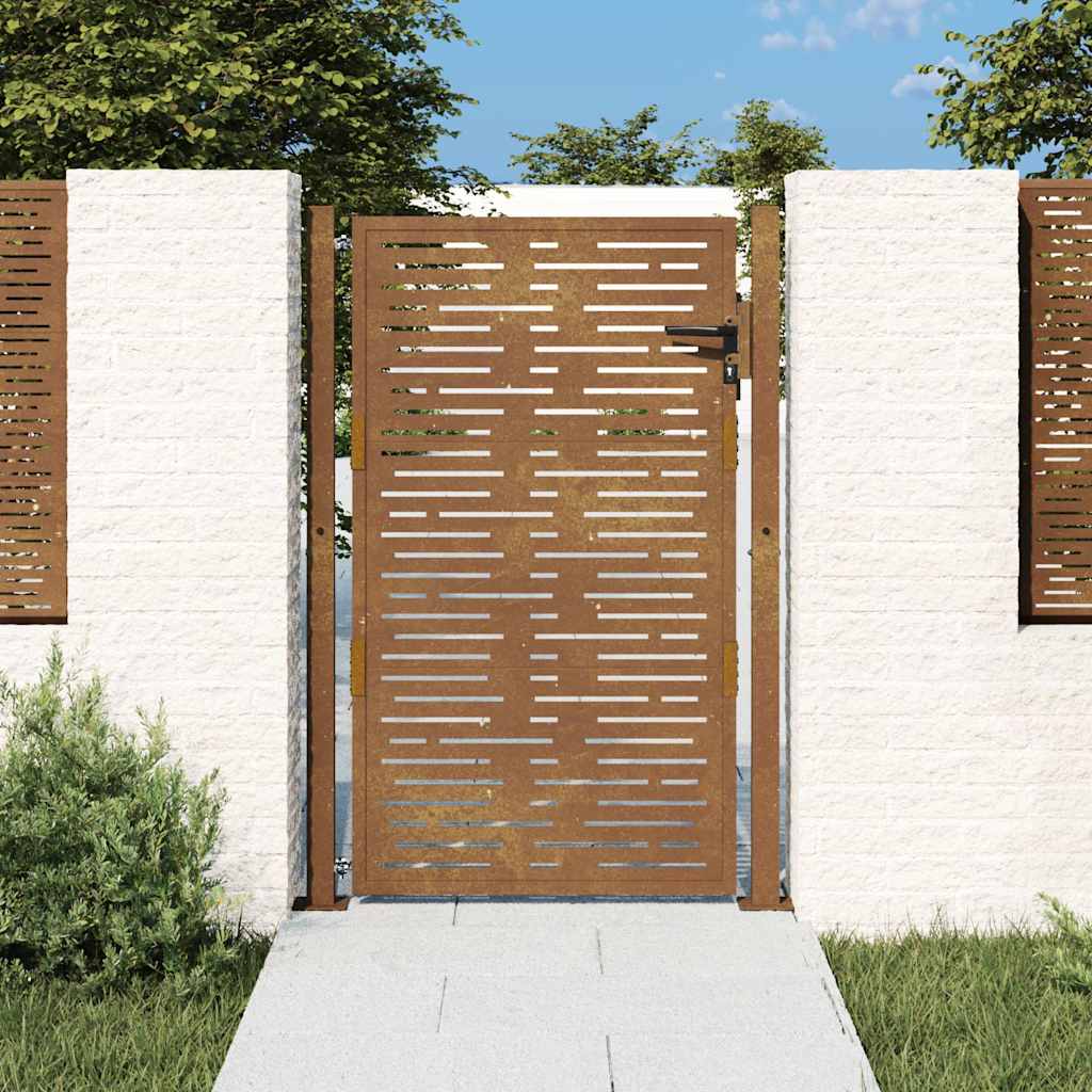 vidaXL Poort vierkant 105x105 cm cortenstaal