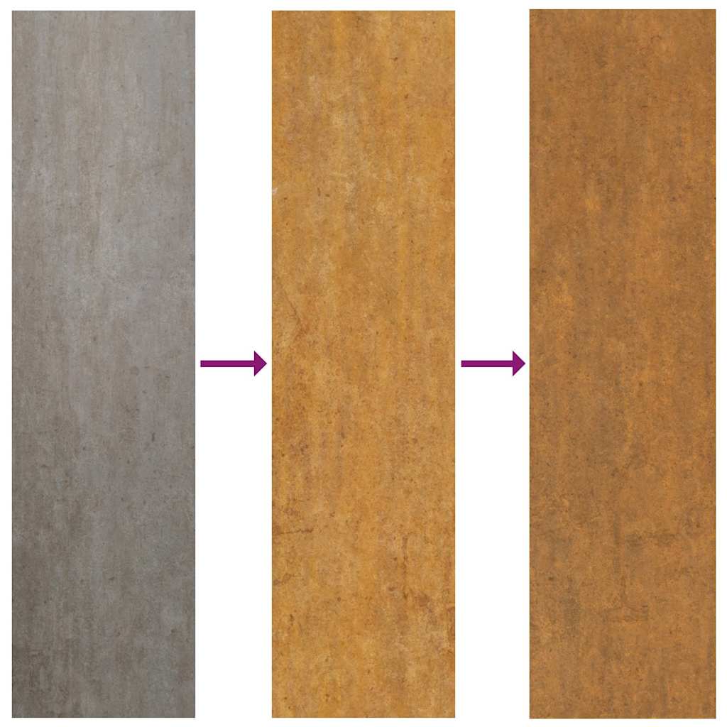 vidaXL Poort vierkant 105x105 cm cortenstaal