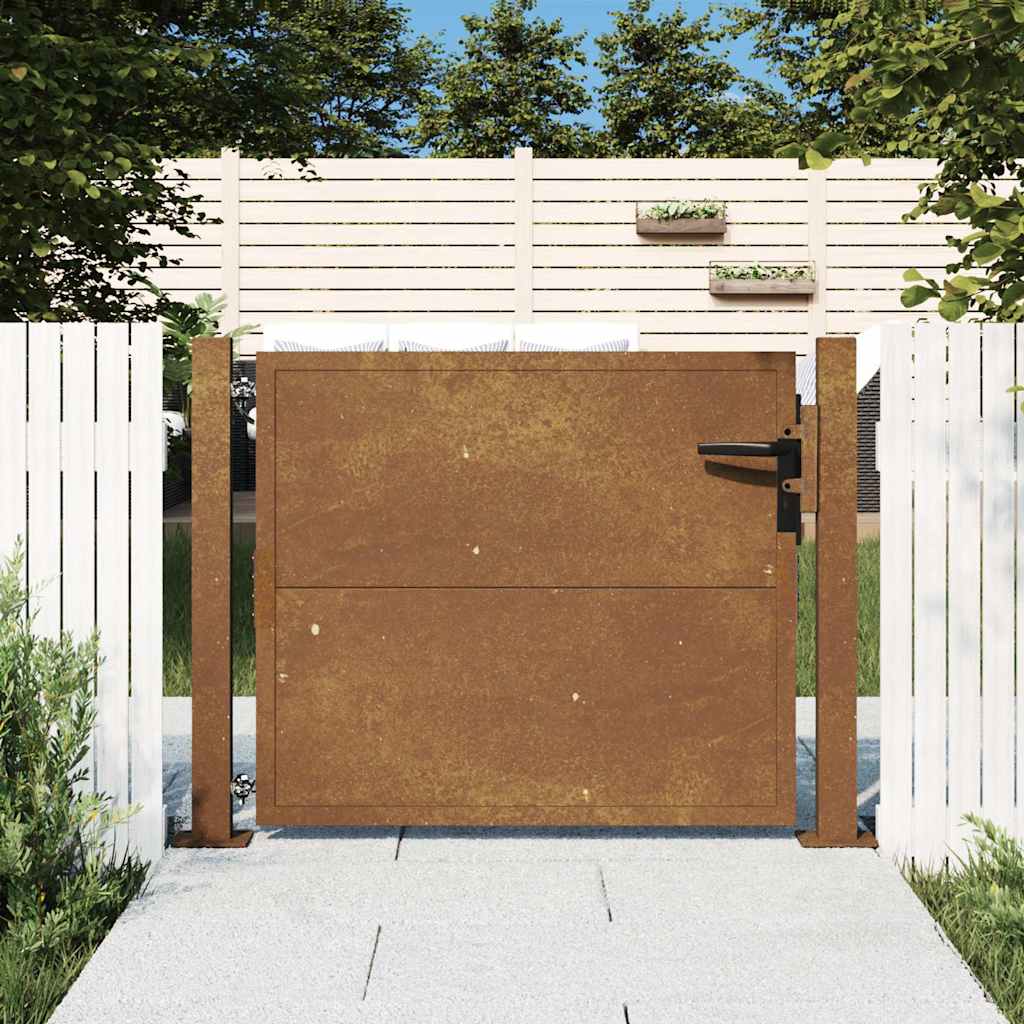 vidaXL Poort 105x155 cm cortenstaal