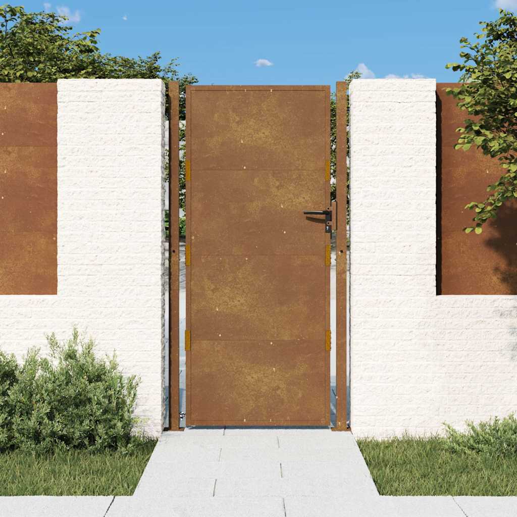 vidaXL Poort 105x155 cm cortenstaal