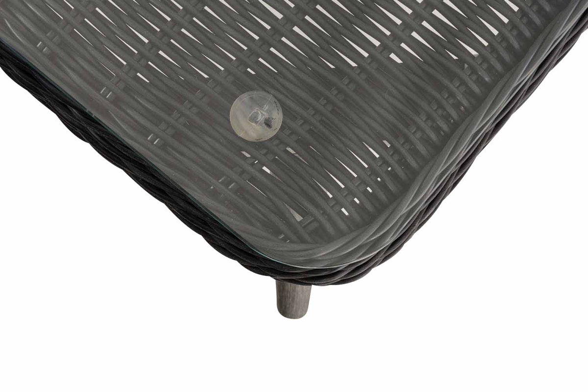 Hoek loungeset Skara 5mm rond Polyrattan - zwart antraciet,45 cm (Donkergrijs) anthrazit