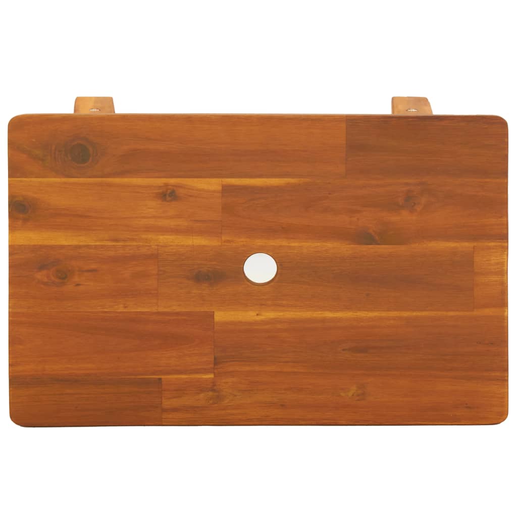 vidaXL Kruk 38x38x45 cm rond massief acaciahout bruin