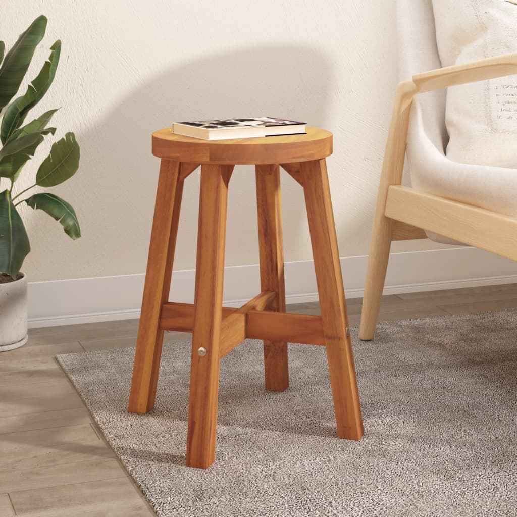 vidaXL Kruk 38x38x45 cm rond massief acaciahout bruin